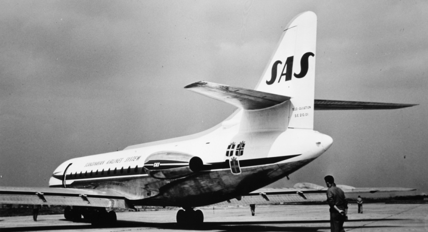 I 1960'erne fik SAS leveret bl.a. denne Caravelle og gik dermed ind i jetalderen.