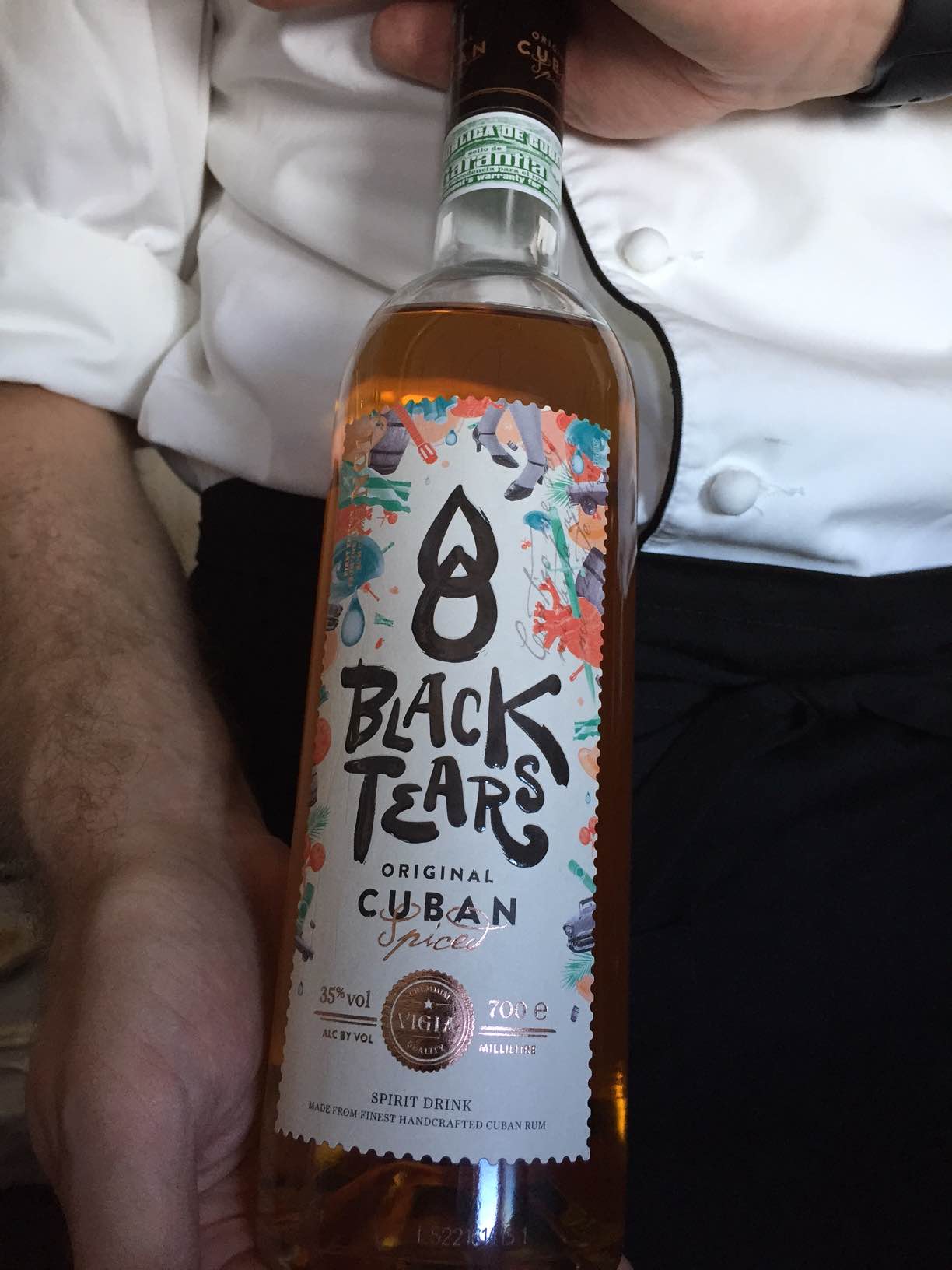Black tears cuban rum findes i en begrænset periode på Business Class til og fra Miami.
