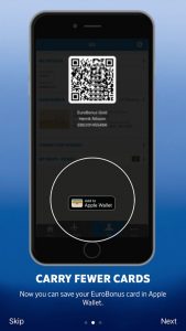 Fremover kan du gemme dit EuroBonus medlemskort i Wallet på iPhone.