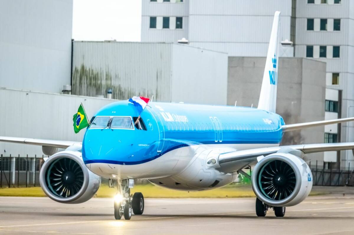 Photo of KLM Cityhoppers första Embraer E195-E2 har landat på Schiphol